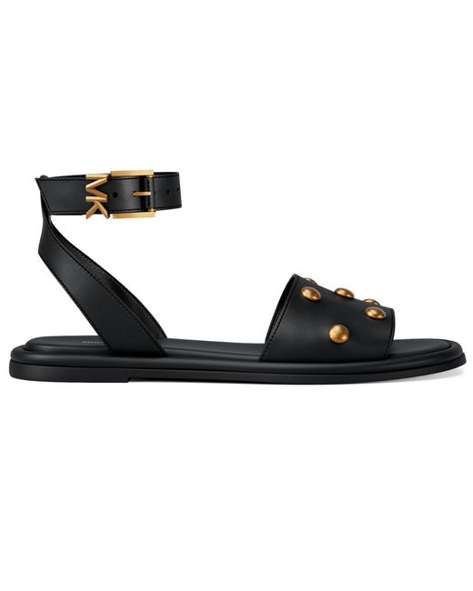 Michael Kors Black Michael Rosetta Flat Sandals