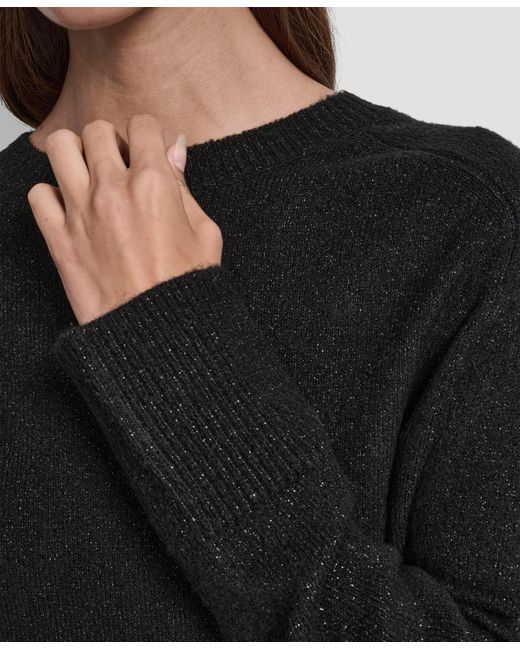DKNY Blue Crewneck Long-sleeve Sweater