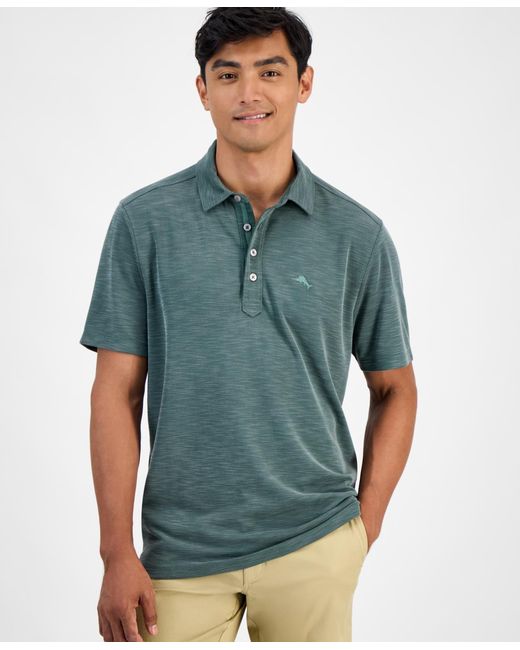 Tommy Bahama Green Golden Sands Short-sleeve Polo Shirt for men