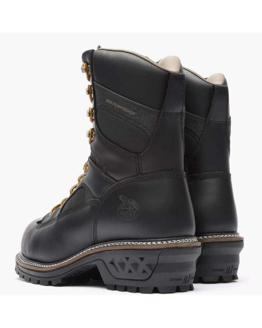 Georgia Boot Black Ltx Logger Composite Toe Waterproof Work Boot for men