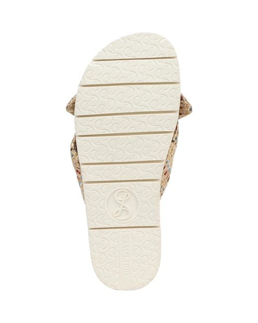 Sam & Libby White Astrid Bow Platform Footbed Sandals