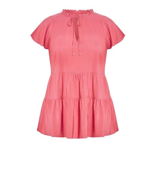 Avenue Pink Plus Size Lani Top