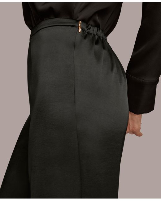 Donna Karan Black Wide Leg Pants
