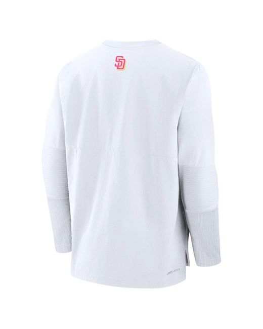 Nike Blue San Diego Padres Authentic Collection City Connect Lightweight Player Tri-blend Performance Long Sleeve T-shirt for men