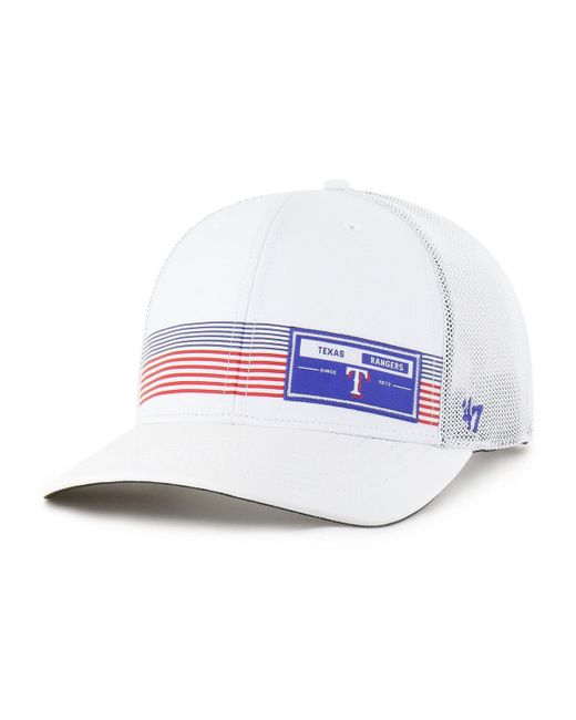 '47 White Texas Rangers Rangefinder Brrr Trucker Adjustable Hat for men