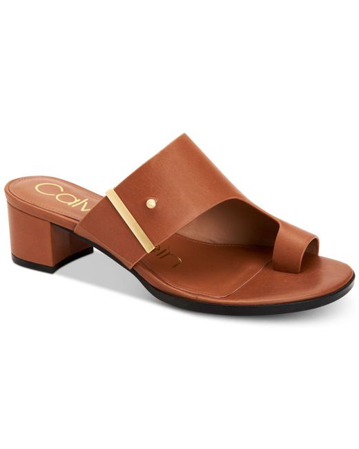 Calvin Klein Brown Daria Dress Sandals, Created For Macy's