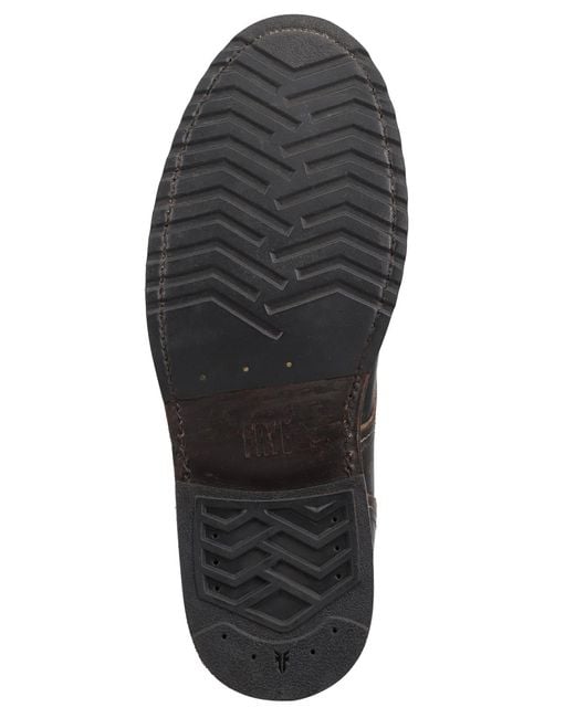 Frye Black Hudson Round-toe Work Boots for men