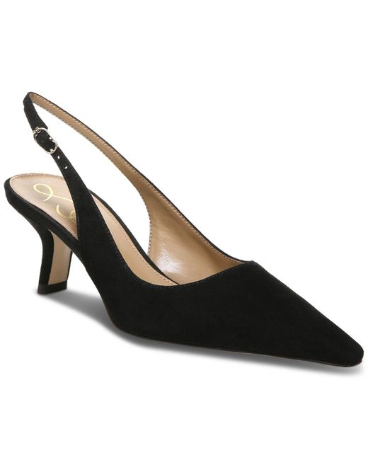 Sam Edelman Bianka Slingback Kitten-heel Pumps in Black | Lyst