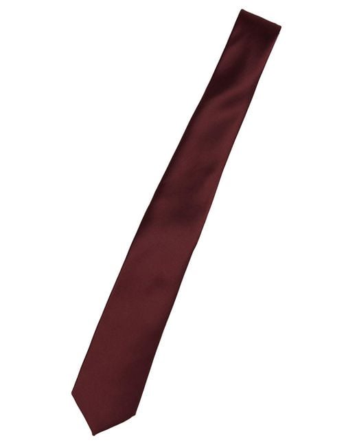 Con.struct Purple Satin Solid Tie for men