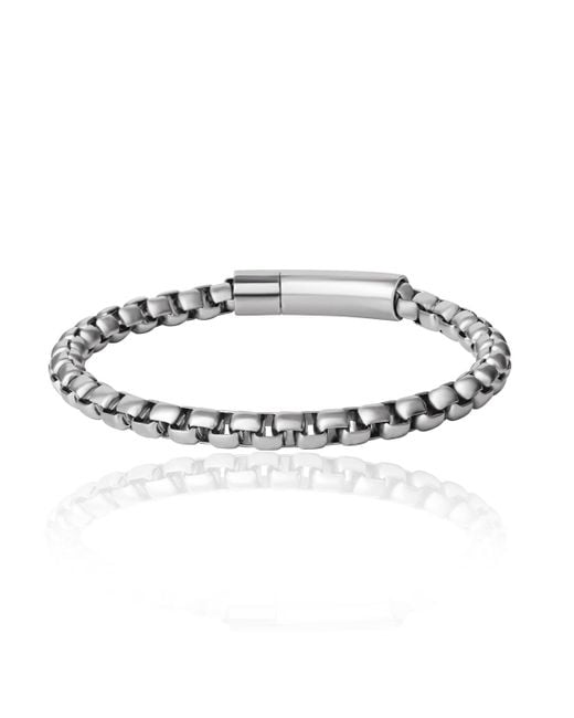 Lucky Brand Metallic Tone Box Chain Bracelet for men