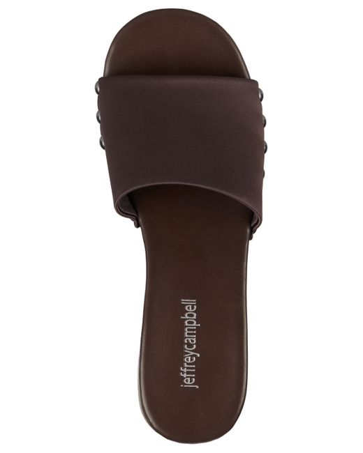 Jeffrey Campbell Brown Cambrie Wooden Platform Slide Sandals