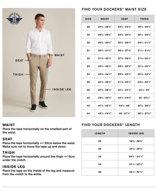 Dockers Blue Jean Cut Straight-fit All Seasons Tech Khaki Pants for men
