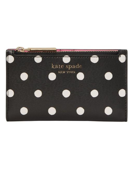 Kate Spade Spencer Sunshine Dot Small Slim Bifold Wallet Lyst
