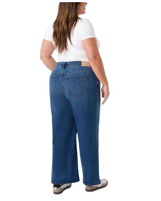 Seven7 Blue Plus Size Loose Sneaker Jeans