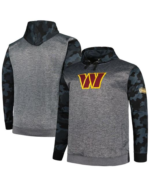 Fanatics Black Washington Commanders Big And Tall Camo Pullover Hoodie for men