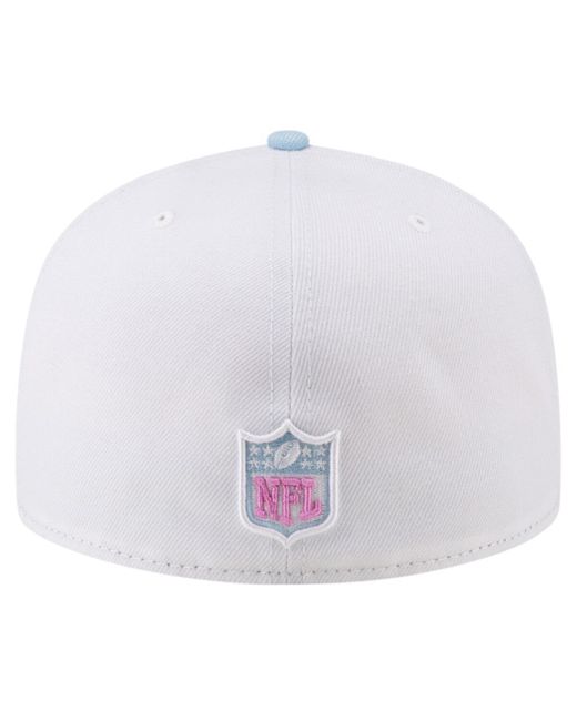 KTZ White/light Blue Dallas Cowboys 2-tone Color Pack 59fifty Fitted Hat for men