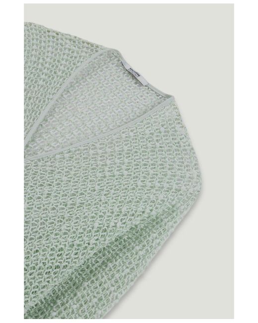 Nocturne Blue Wrap Mesh Blouse