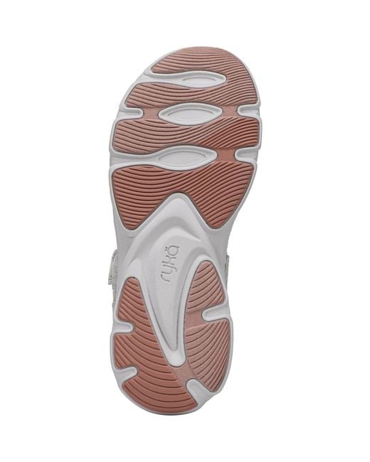 Ryka Gray Devotion Max Strappy Flat Sandals