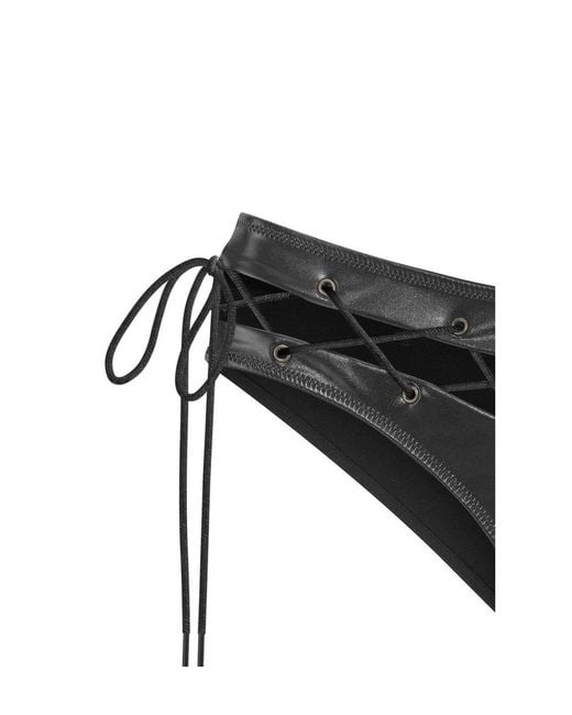 Lascana Black Bikini Brief Lace-up Style