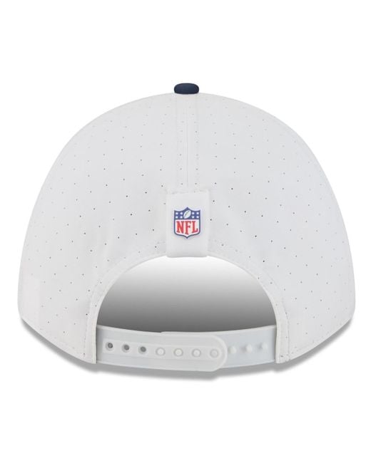 KTZ Blue White/college Navy Seattle Seahawks 2025 Nfl Training Camp A-frame 9forty Adjustable Hat for men