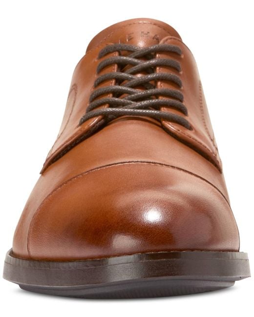 Cole Haan Brown Harmon Grand Cap Toe Oxfords for men