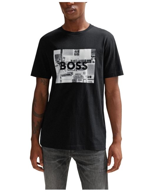 Boss Black Boss By Artwork Regular-fit T-shirt for men