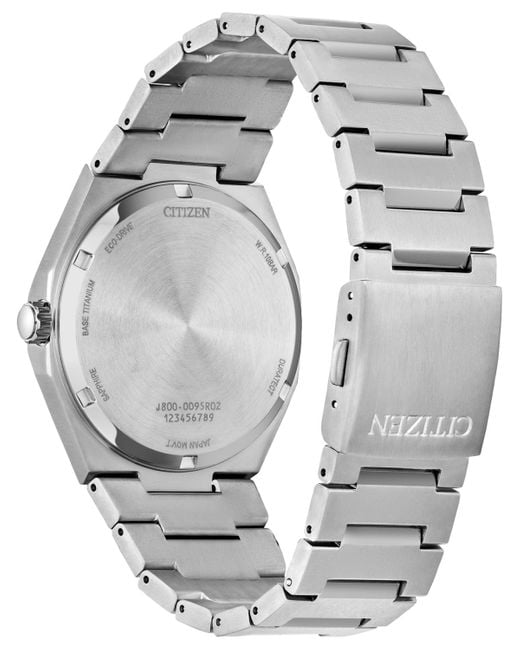 Citizen Gray Eco-drive Zenshin Super Titanium Bracelet Watch 40mm for men