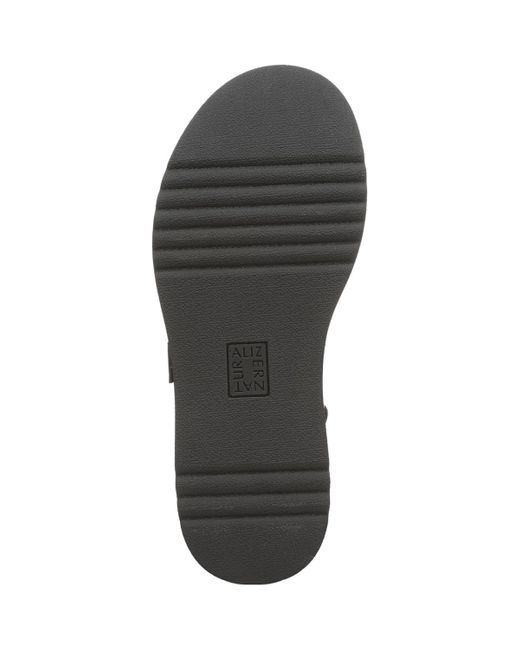 Naturalizer Black Ziva Round Toe Flatform Sandals