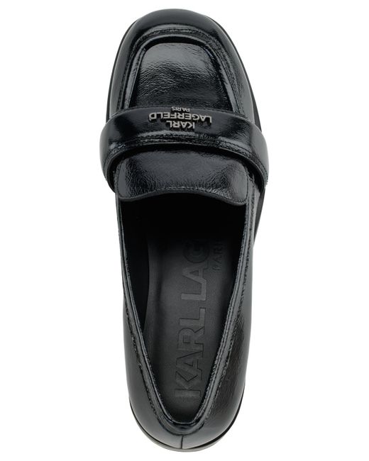 Karl Lagerfeld Black Madlen Slip-on Loafer Flats