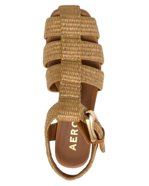 Aerosoles Brown Soave Square Toe Platform Sandals