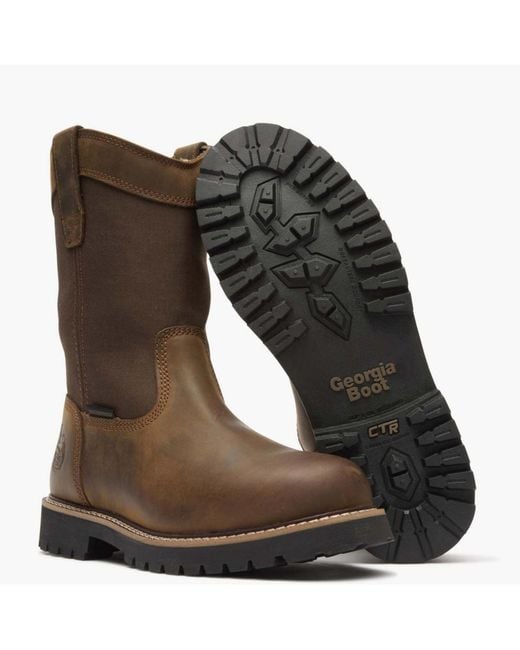 Georgia Boot Brown Core 37 Waterproof Work Boot for men