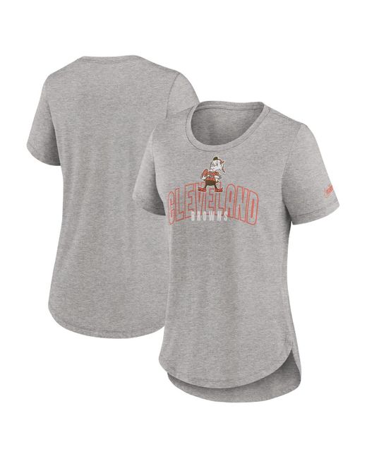 Nike Gray Distressed Cleveland Browns Fashion Tri-blend T-shirt