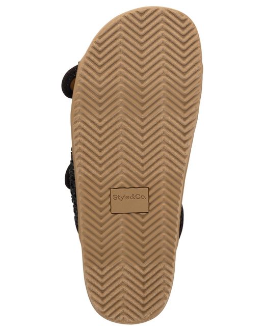 Style & Co. Black Reagann Flat Sandals