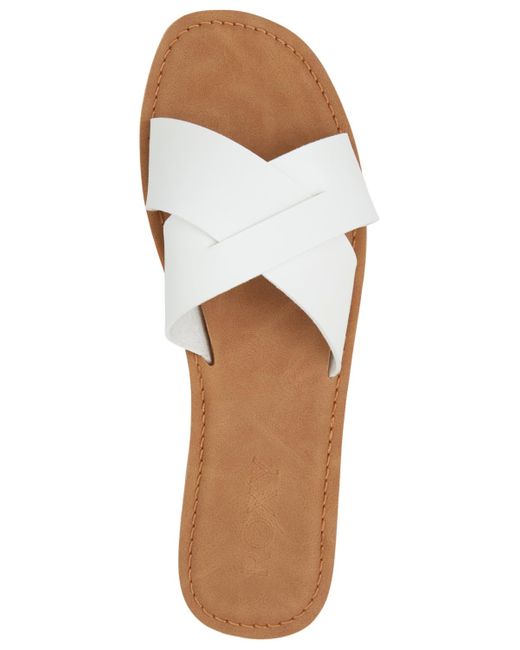 Roxy White Andreya Slip-on Flip Sandals