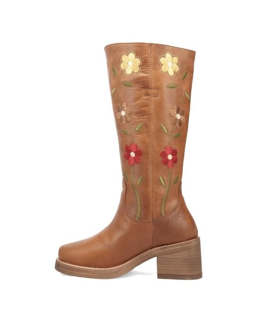 Dingo Brown Bloom Leather Boot