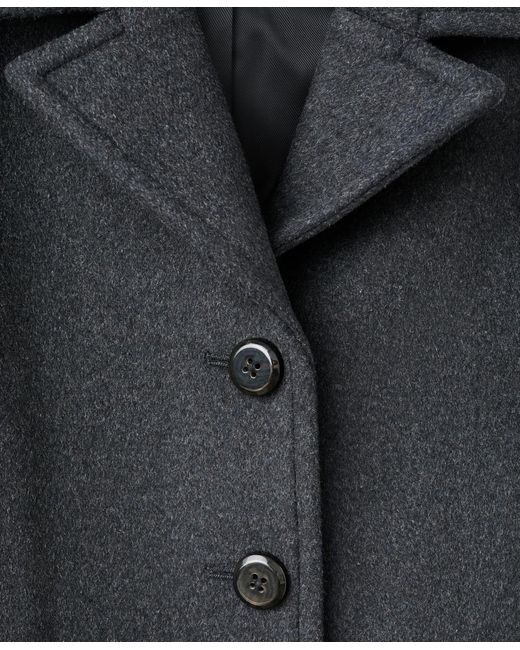 Mango Blue Buttons Wool-blend Coat
