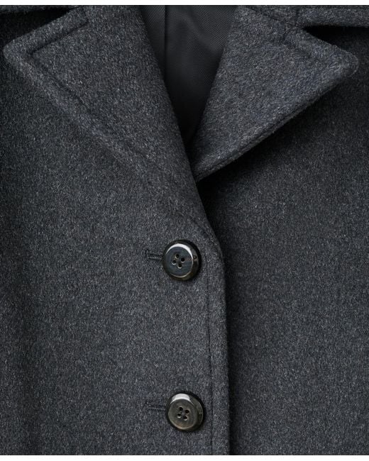 Mango Blue Buttons Wool-blend Coat