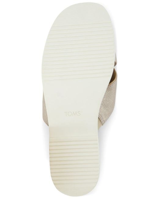 TOMS White Mae Crossover Open Toe Sandals
