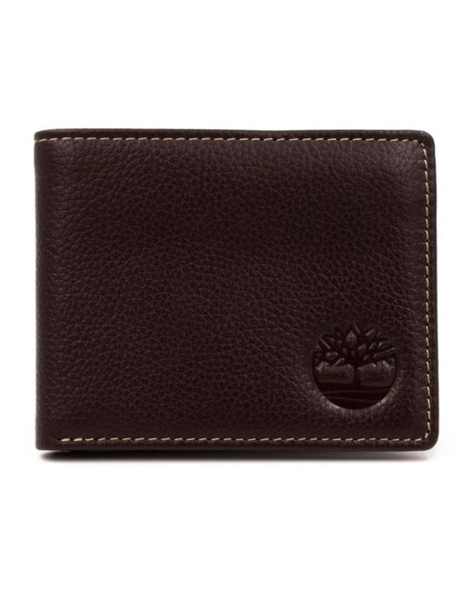Timberland Black Cow Tucson Passcase Leather Wallet for men