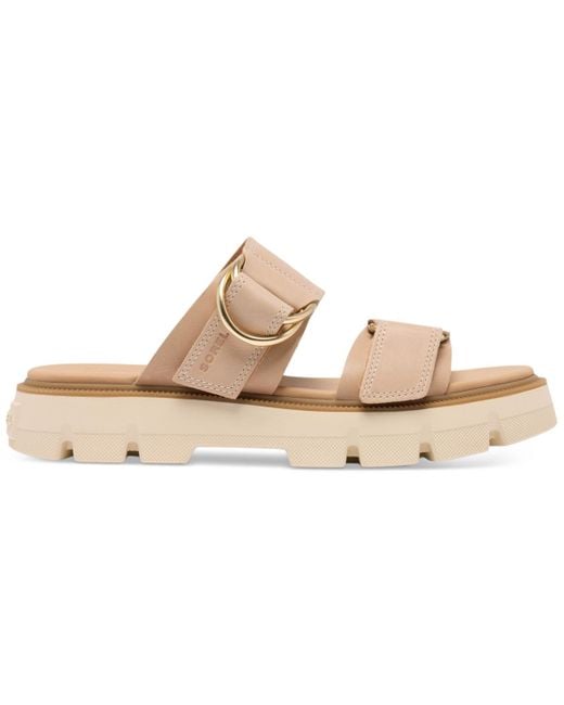 Sorel Metallic Rein Slide Sandals
