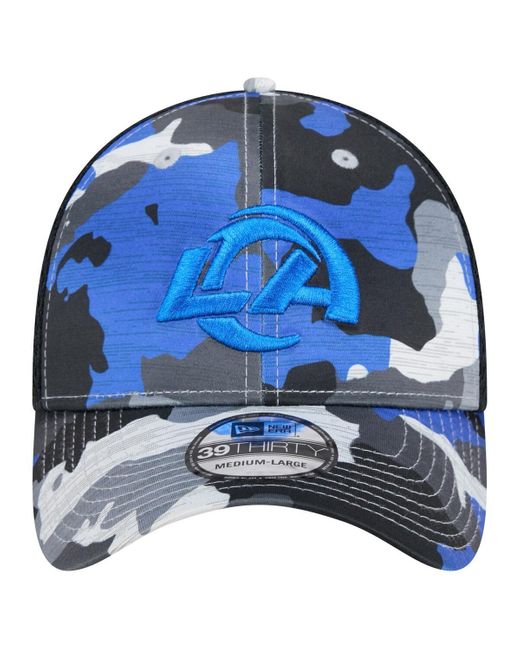 KTZ Blue Camo/black Los Angeles Rams Active 39thirty Flex Hat for men