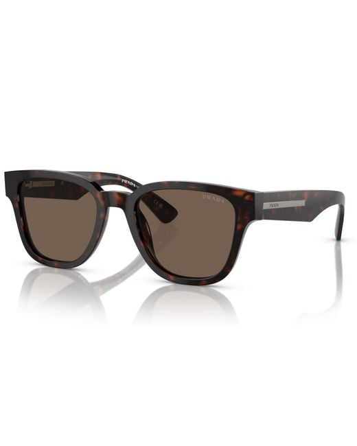 Prada Brown Round Sunglasses for men