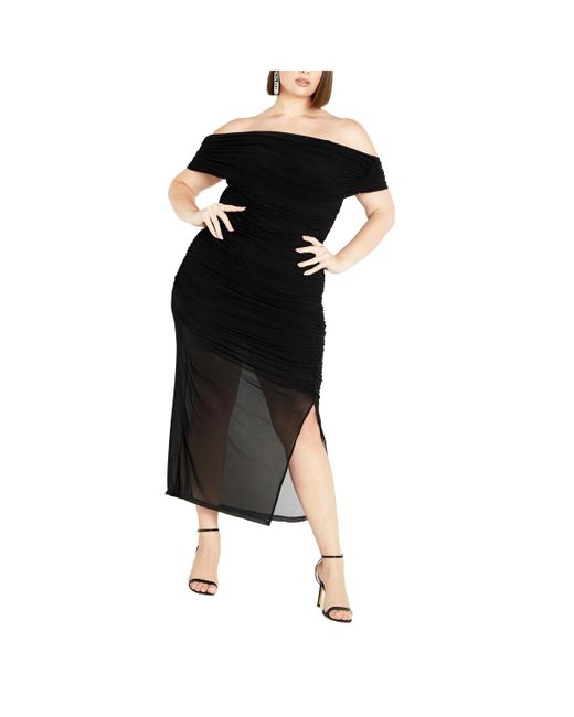 City Chic Black Plus Size Marianne Dress