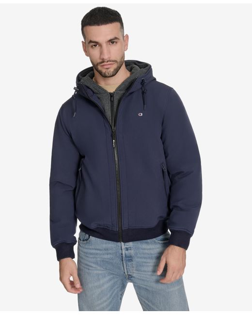 Champion Blue Softshell Bomber Jacket for men