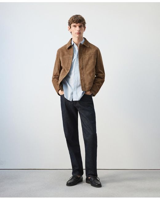 Mango Multicolor Leather Pockets Jacket for men