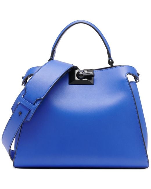 DKNY Blue Colette Leather Satchel