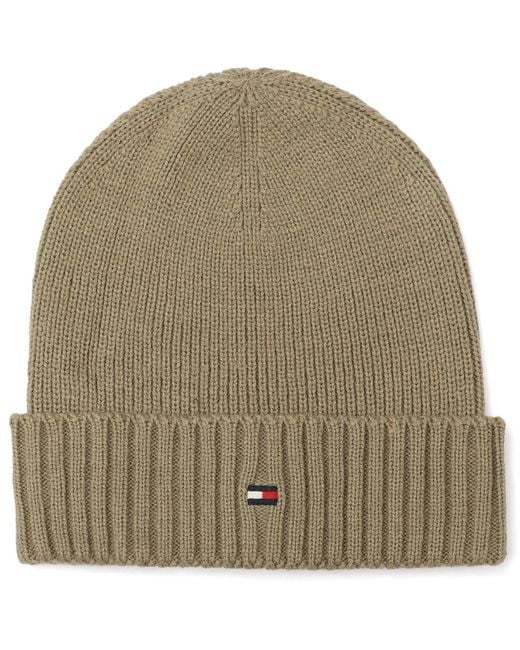 Tommy Hilfiger Green Core Flag Rib Cuff Hat for men