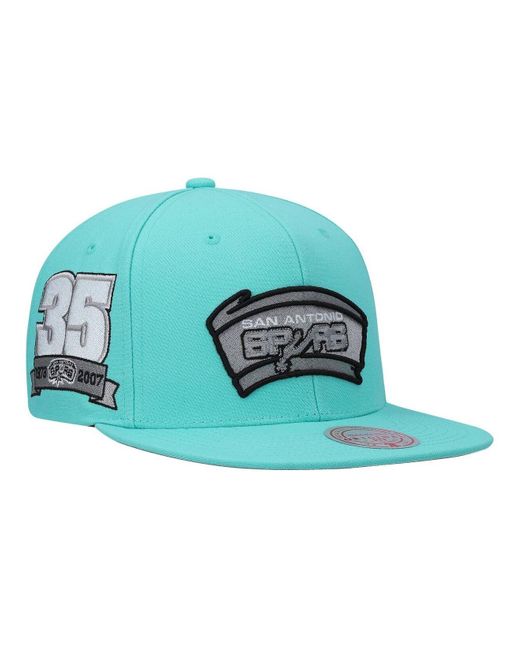 Mitchell & Ness Synthetic X Lids Teal San Antonio Spurs Hardwood