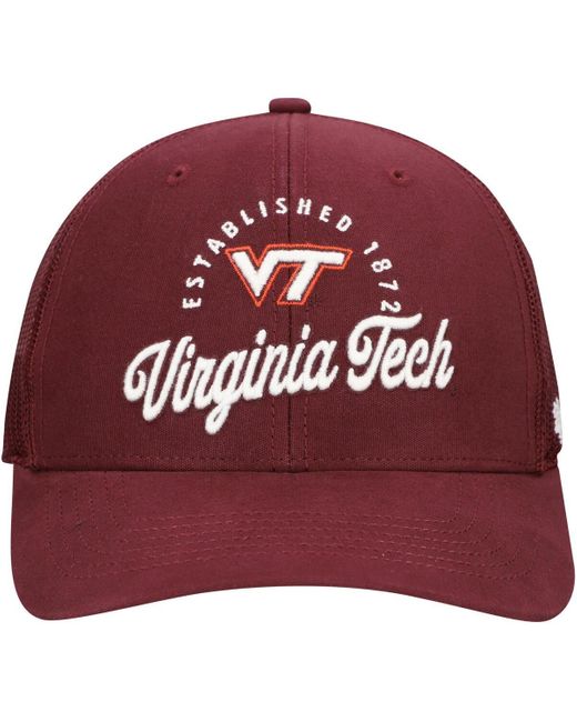 '47 Red Virginia Tech Hokies Pitstop Trucker Adjustable Hat for men