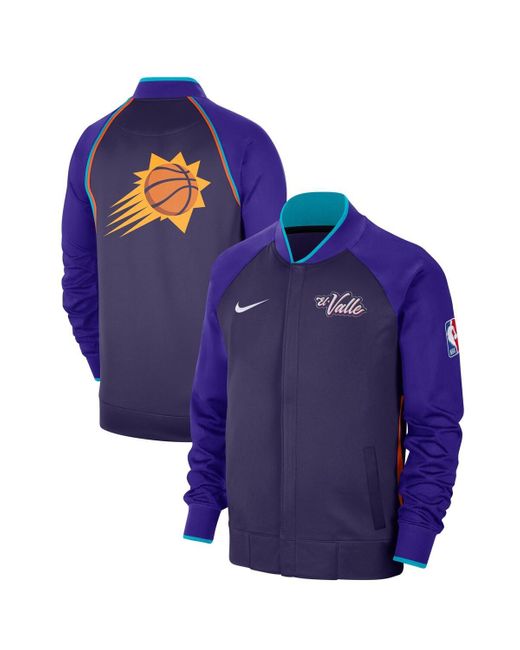 Nike Blue Phoenix Suns 2023/24 City Edition Authentic Showtime Performance Raglan Full-zip Jacket for men